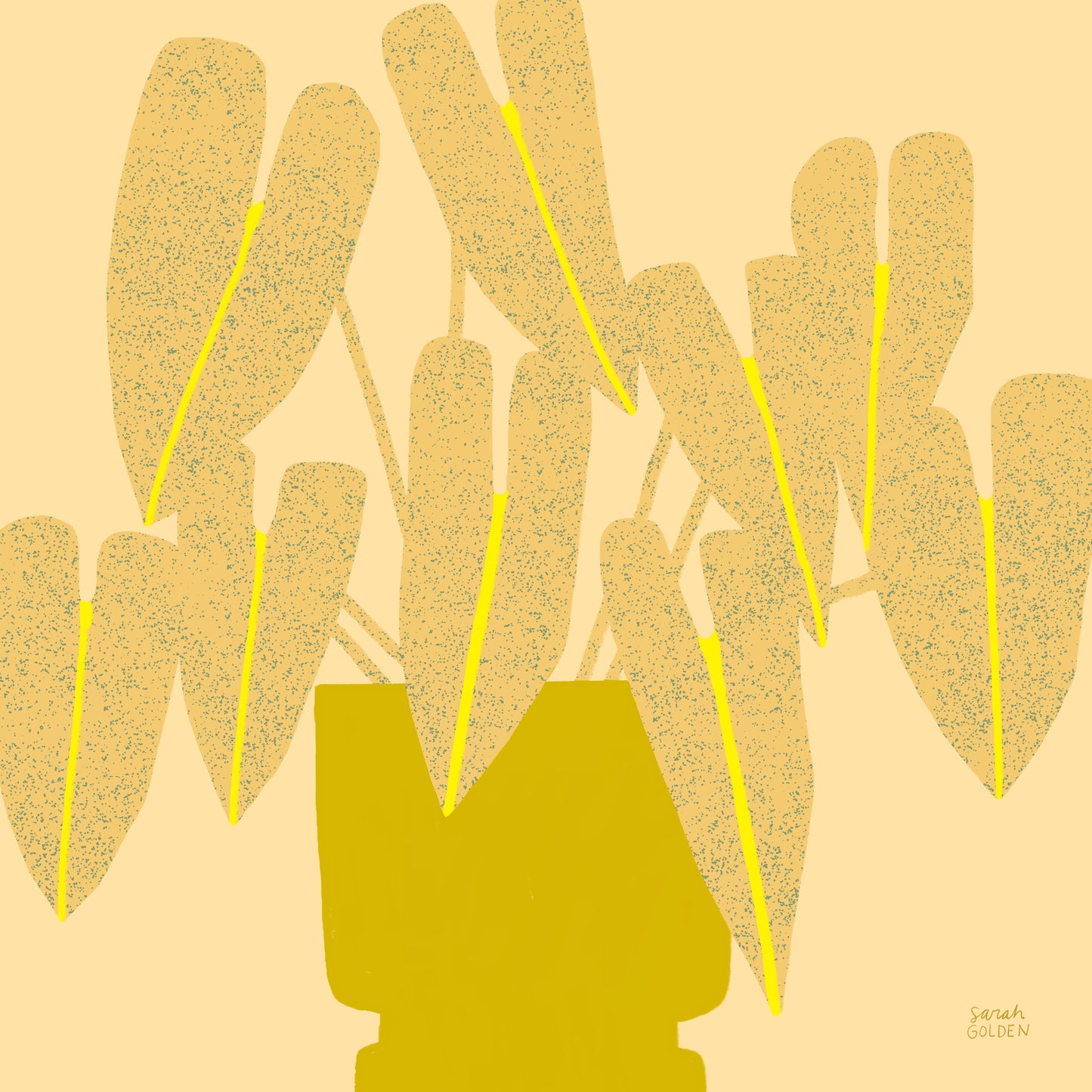 Yellow Houseplant Print