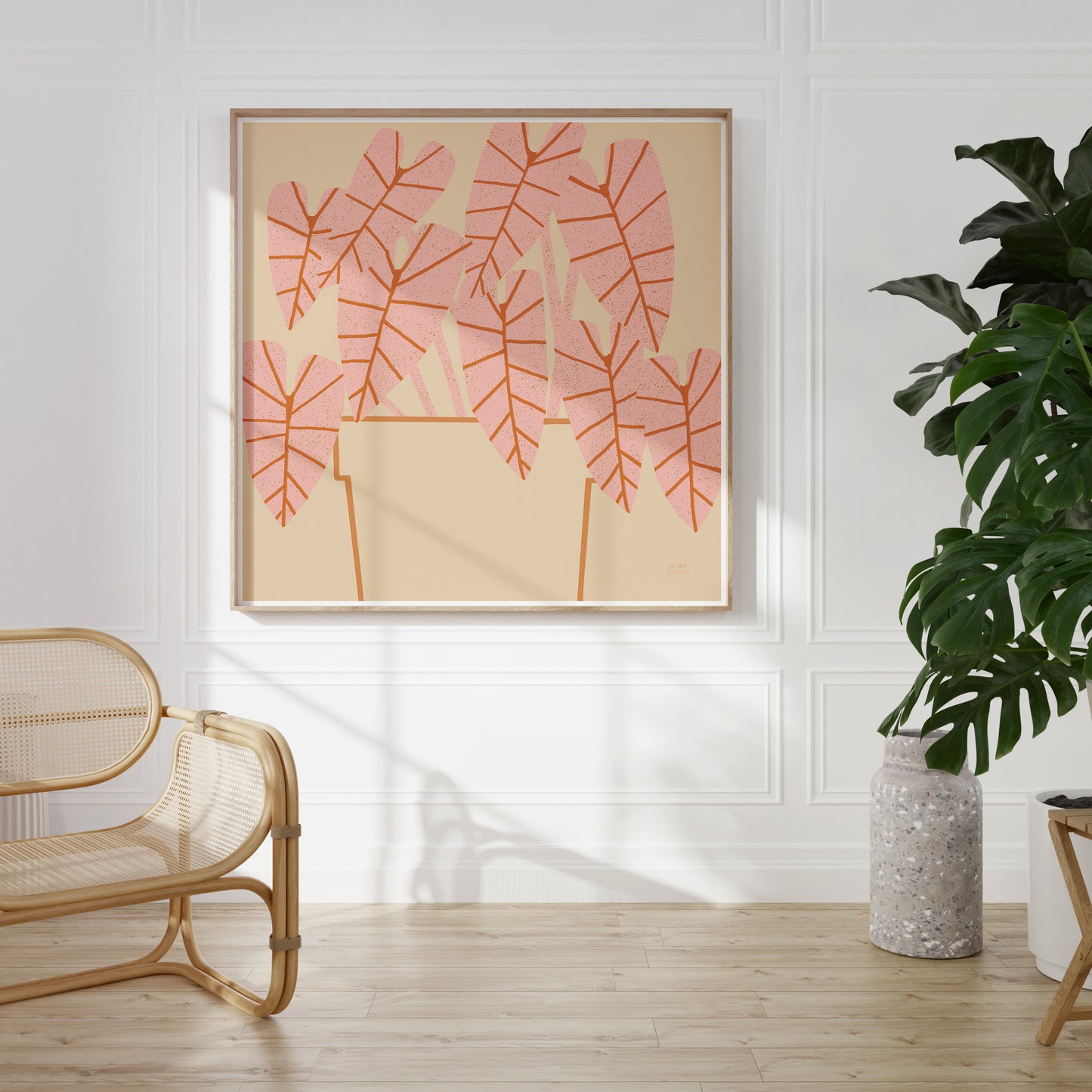 Pink Houseplant Print