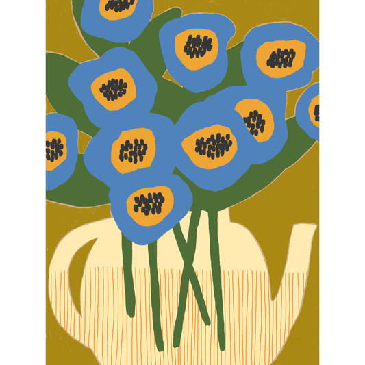 Teapot Bouquet Print