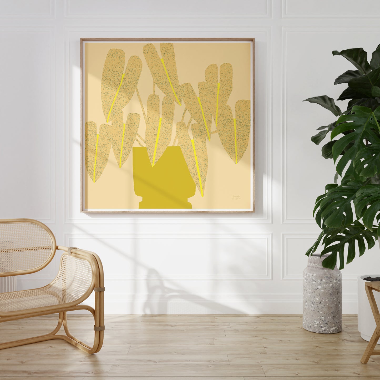 Yellow Houseplant Print